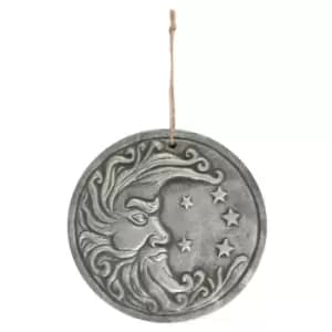 Silver Effect Moon Plaque