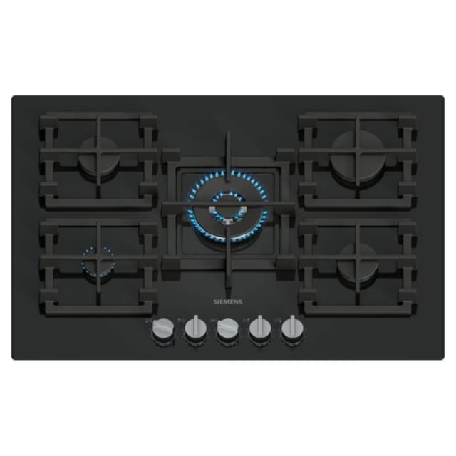 Siemens EP7A6QI40 IQ-500 75cm Frameless Gas On Glass Hob - BLACK EP7A6QI40