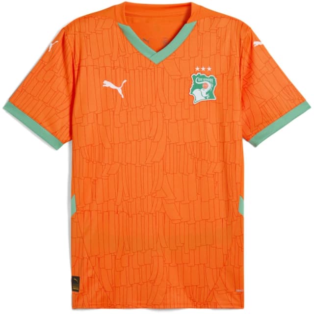 Puma Ivory Coast Home Shirt 2025 Adults Orange/Jade male S