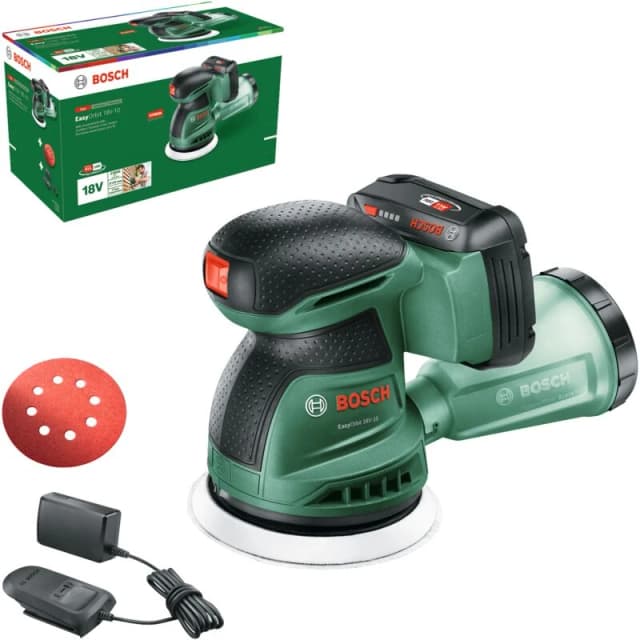 Bosch EASYORBIT 18V-10 P4A 18v Cordless Disc Sander 125mm 06033E4071 Batteries: 1 x 2ah Li-ion