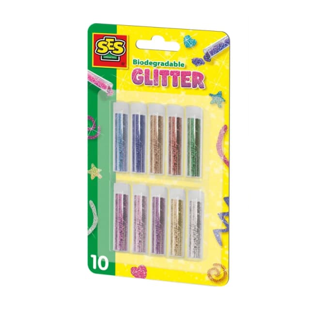SES Creative Biodegradable glitter - 10 colours Multi unisex One Size