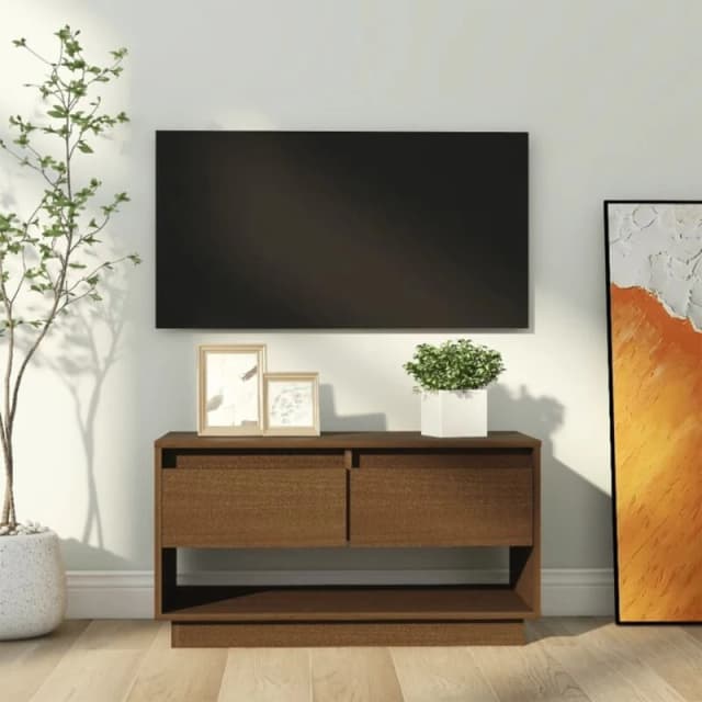 VIDAXL TV Cabinet Honey Brown 74x34x40cm Solid Wood Pine Vidaxl 8720286904800