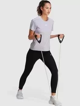 adidas Train Essentials 3 Stripe T-Shirt - Lilac Size 2XL, Women