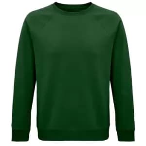 SOLS Unisex Adult Space Organic Raglan Sweatshirt (3XL) (Bottle Green)