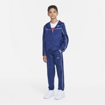 Nike Sportswear Big Kids Woven Tracksuit - Navy/Grey
