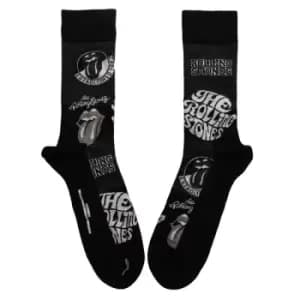 The Rolling Stones - Mono Logos Unisex UK Size 7 - 11 Ankle Socks - Black