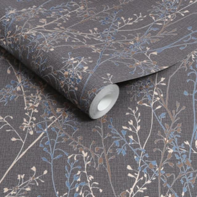 Boutique Boutique Breeze Sprig Floral Wallpaper in Blue Size: 10000mm_x_520mm Blue 10000mm_x_520mm Unisex 5011583659030