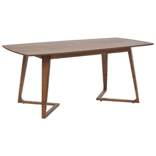 Beliani Dining Table Huxter Dark Walnut 180 Cm 90 Cm