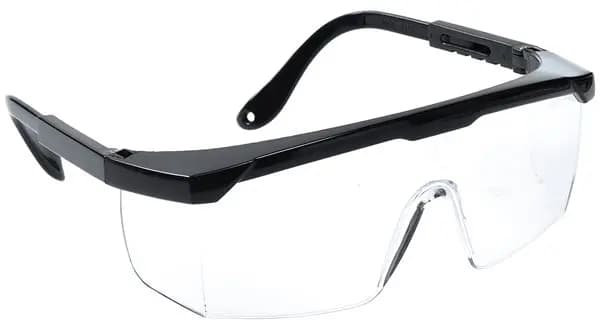 Portwest Classic Safety Glasses PW33CLR Frame: Black