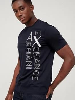 Armani Exchange Large Logo T-Shirt – Navy Size M Men