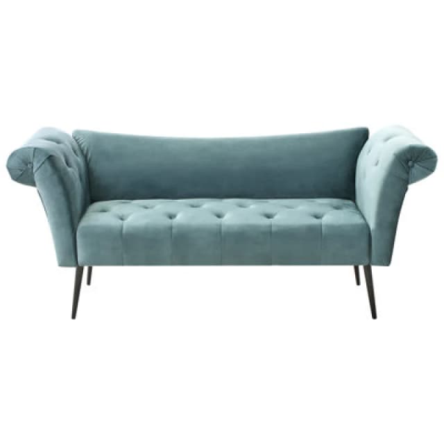 Beliani Chaise Longue Nantilly Velvet Teal