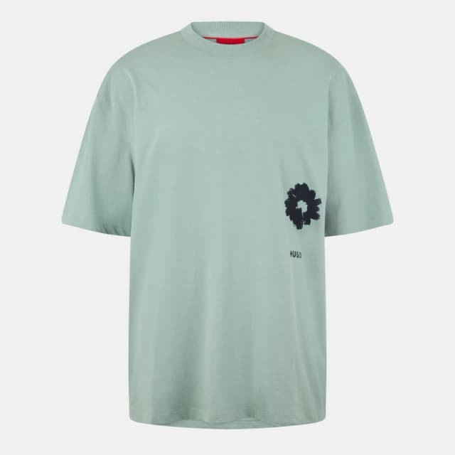 Hugo Mens Diore Crew Neck T-Shirt Light Green male L