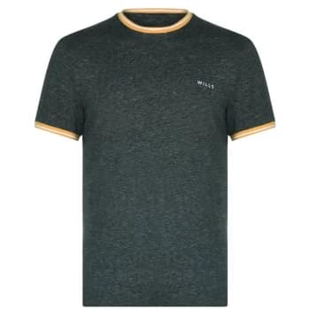Jack Wills Baildon Space Dye Ringer T-Shirt - Dark Green
