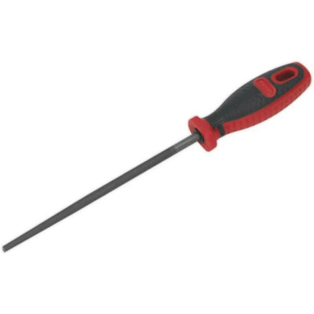 Loops 200mm Round Engineers File - Double Cut - Coarse - Comfort Grip Handle Multi