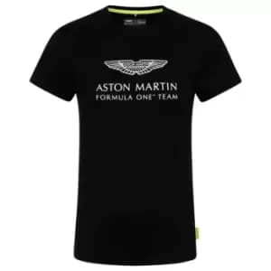 2021 Aston Martin Official Lifestyle Logo T-Shirt (Black)