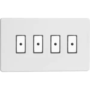 Varilight 4-Gang V-Pro Eclique2 Touch/Remote Control LED Dimmer - Premium White - JDQE104S