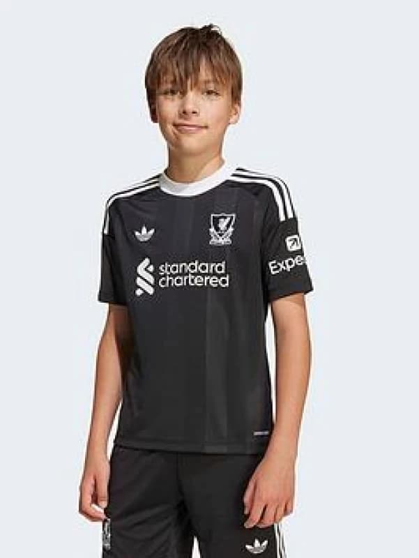 adidas Liverpool Goalkeeper Third Shirt 2025 2026 Juniors Domestic Replica Shirts 7-8 Years Black 37877003175
