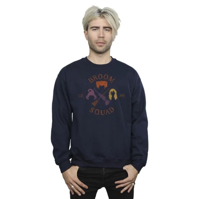 Disney Men Hocus Pocus Broom Squad 93 Sweatshirt in Navy Size: Small Navy S Male 5063153144477