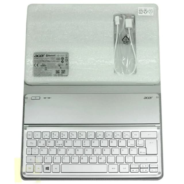 Acer NK.BTH13.00A mobile device keyboard AZERTY French Bluetooth Silve