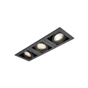 Saxby Lighting - Saxby Xeno Triple 3 Light Recessed Titlable Downlight Matt Black Dimmable