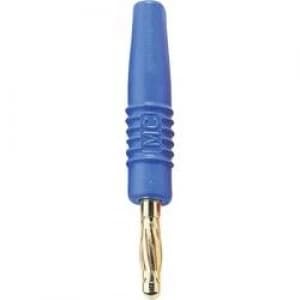 Straight blade plug Plug straight Pin diameter 4mm Blue Staeub