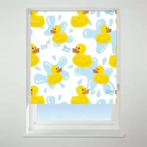Universal Patterned Quack Quack Yellow Blackout Roller Blind Yellow