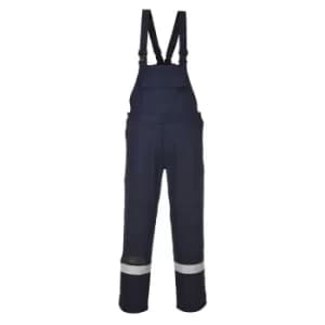 Biz Flame Plus Mens Flame Resistant Bib and Brace Navy 3XL