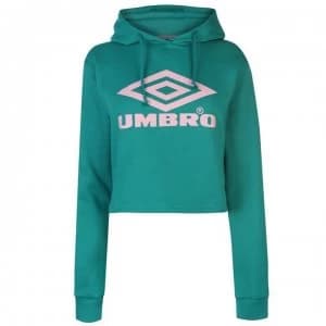 Umbro Umbro Crop Logo Hoodie Ladies - PARASAIL/BLUSH