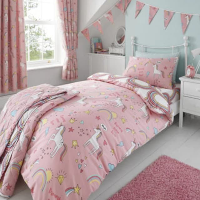 Happy Linen Company Unicorn Rainbows Bedding Set