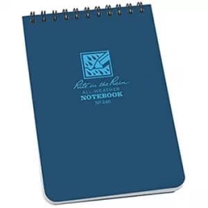 Rite in the Rain Universal Notebook, Top Spiral Bound, 4" x 6" (50 Sheets) Blue