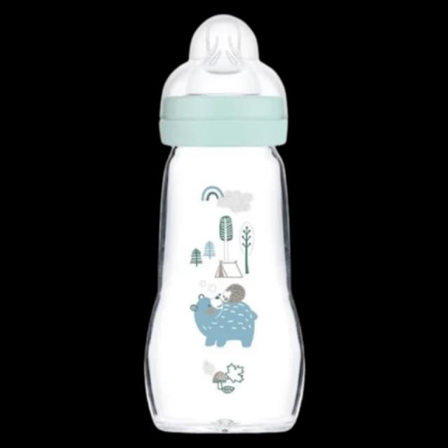 MAM Feel Good Sky Hedgehogs Glass Feeding Bottle a 260 ml MAM-FED05-SKY