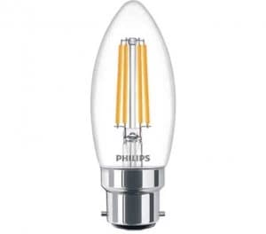 Philips Lighting Philips Classic B22 GLS LED Bulb 5-40 W(40W), 2700K, Warm White, B35 shape, 8718696709849