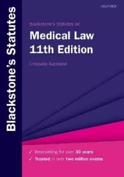 Blackstone's Statutes on Medical Law by Cressida Auckland