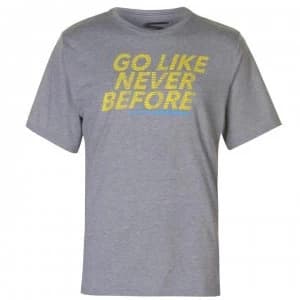 Skechers Slogan T Shirt Mens - Charcoal