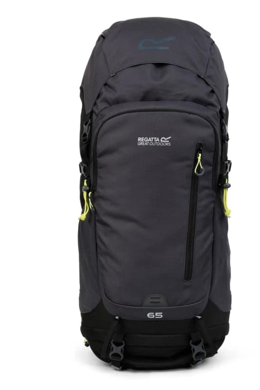 Regatta Mens Highton V2 65 Litre Rucksack 65 Litres Black/Seal Grey EU276-28P-ONE