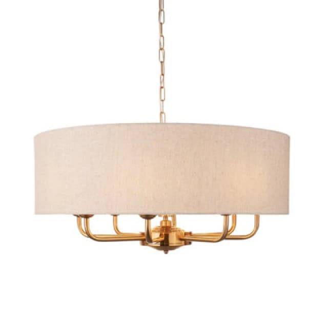 EDITE Harrington 8-Light Pendant in Vintage Brass Natural ONE SIZE