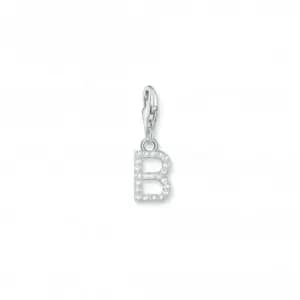 Charmista White Zirconia Letter B Charm Pendant 1942-051-14