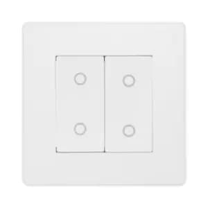 BG Evolve Pearl White 200W Double Touch Dimmer Switch 2-Way Master - PCDCLTDM2W