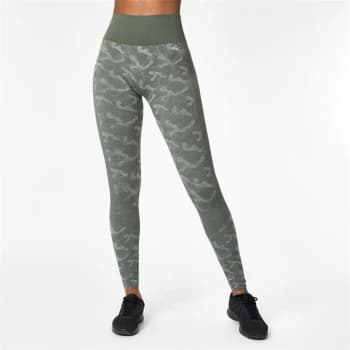 Everlast Seamless Camo Leggings - Dark Olive
