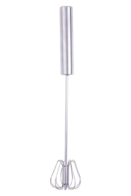 Premier Housewares Zamin Press And Spin Large 35cm Whisk Silver