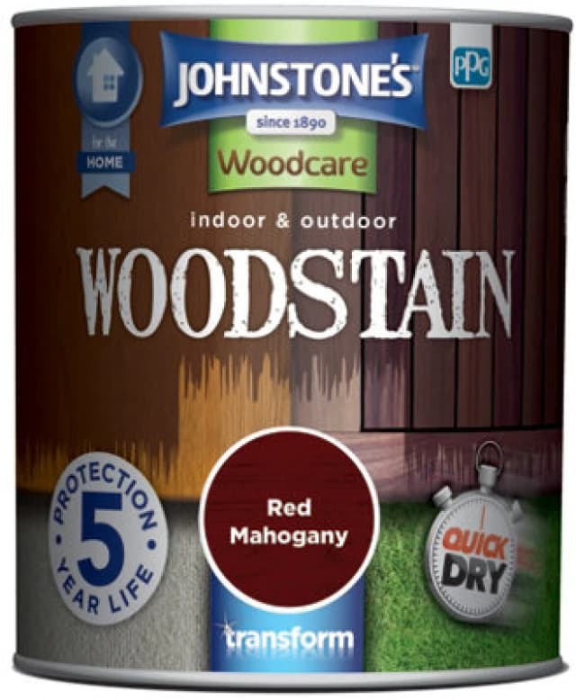 Johnstone's Indoor & Outdoor Woodstain Red Mahogany - 750Ml