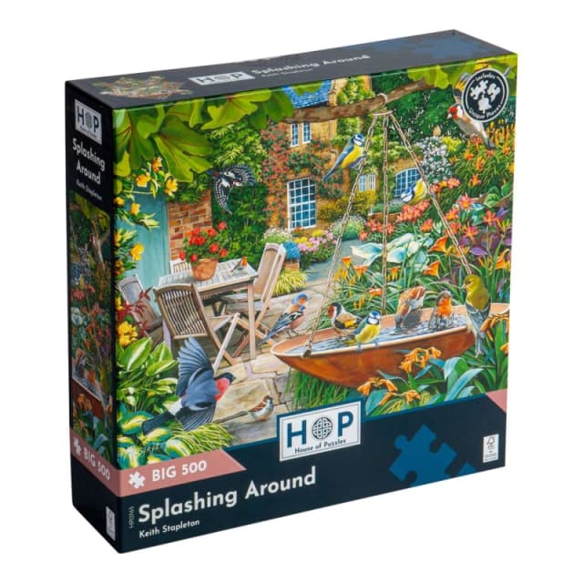 The House Of Puzzles Splashing Around BIG 500 Piece Jigsaw Puzzle Multicolor Unisex 500 Piece