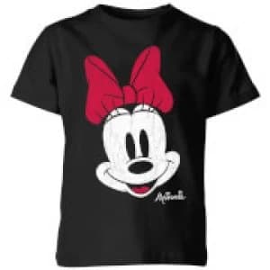 Disney Minnie Face Kids T-Shirt - Black - 11-12 Years