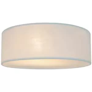 Zumaline Clara 40cm Cylindrical Ceiling Light, White, 2x E14