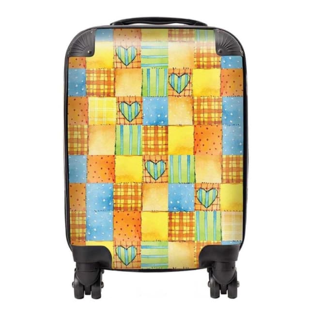 Warren Reed - Designer Baby Watercolour Blanket Pattern Suitcase in Yellow Size: Large Yellow Unisex Large