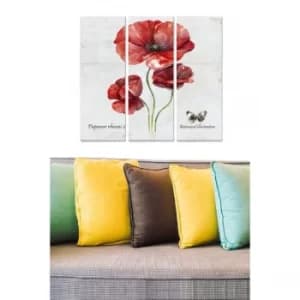 MDF9697005 Multicolor Decorative MDF Painting (3 Pieces)
