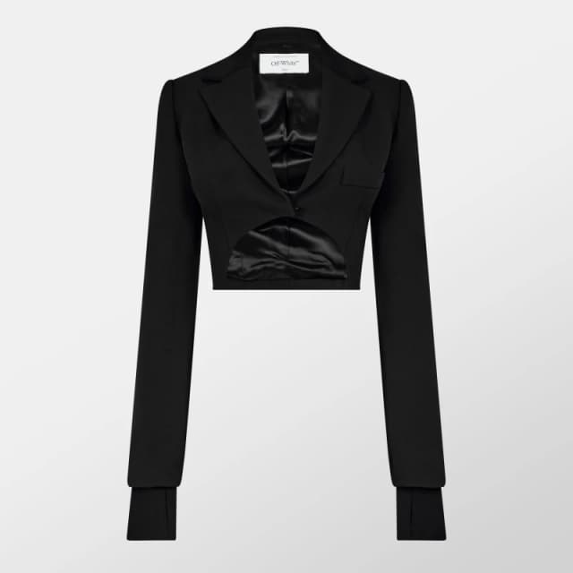 Off White Womens - Cropped Bomber Jacket Black female 8 (XS)