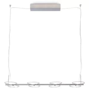 Ufo Straight Bar Pendant Ceiling Light Satin Nickel