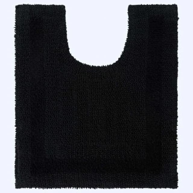 Homescapes Luxury Reversible Cotton Pedestal Mat - Black