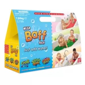 Zimpli Kids Mega Baff Pack Sensory Fun Bath Gelli Slime Crackle Bombz 12 Use